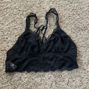 Black lace bralette